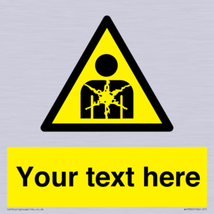 Custom Warning substance or mixture presenting a health hazard